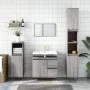 Armario de baño madera contrachapada gris Sonoma 30x30x190 cm de vidaXL, Tocadores de baño - Ref: Foro24-831530, Precio: 81,3...