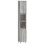 Armario de baño madera contrachapada gris Sonoma 30x30x190 cm de vidaXL, Tocadores de baño - Ref: Foro24-831530, Precio: 81,3...