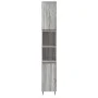 Armario de baño madera contrachapada gris Sonoma 30x30x190 cm de vidaXL, Tocadores de baño - Ref: Foro24-831530, Precio: 81,3...