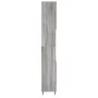 Armario de baño madera contrachapada gris Sonoma 30x30x190 cm de vidaXL, Tocadores de baño - Ref: Foro24-831530, Precio: 81,3...