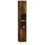 Armario de baño madera contrachapada roble ahumado 30x30x190 cm de vidaXL, Tocadores de baño - Ref: Foro24-831537, Precio: 80...