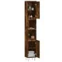 Armario de baño madera contrachapada roble ahumado 30x30x190 cm de vidaXL, Tocadores de baño - Ref: Foro24-831537, Precio: 80...