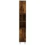 Armario de baño madera contrachapada roble ahumado 30x30x190 cm de vidaXL, Tocadores de baño - Ref: Foro24-831537, Precio: 80...