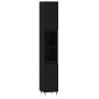 Armario de baño madera contrachapada negro 30x30x190 cm de vidaXL, Tocadores de baño - Ref: Foro24-831525, Precio: 88,87 €