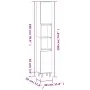 Brown oak plywood bathroom cabinet 30x30x190 cm by vidaXL, bathroom vanities - Ref: Foro24-831539, Price: 95,06 €, Discount: %