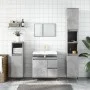 Armario de baño madera contrachapada gris hormigón 30x30x190 cm de vidaXL, Tocadores de baño - Ref: Foro24-831536, Precio: 76...
