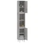 Armario de baño madera contrachapada gris hormigón 30x30x190 cm de vidaXL, Tocadores de baño - Ref: Foro24-831536, Precio: 76...