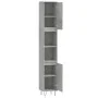 Armario de baño madera contrachapada gris hormigón 30x30x190 cm de vidaXL, Tocadores de baño - Ref: Foro24-831536, Precio: 76...