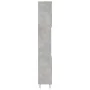 Armario de baño madera contrachapada gris hormigón 30x30x190 cm de vidaXL, Tocadores de baño - Ref: Foro24-831536, Precio: 76...