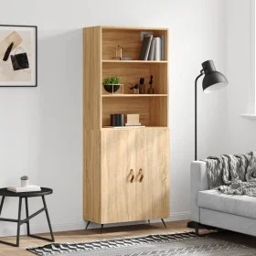High oak-colored plywood sideboard 69.5x34x180 cm by vidaXL, Sideboards - Ref: Foro24-3189224, Price: 134,25 €, Discount: %