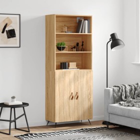 Hohes Sideboard aus eichenfarbenem Sperrholz, 69,5 x 34 x 180 cm von vidaXL, Sideboards - Ref: Foro24-3189224, Preis: 143,32 ...