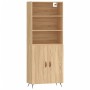 Hohes Sideboard aus eichenfarbenem Sperrholz, 69,5 x 34 x 180 cm von vidaXL, Sideboards - Ref: Foro24-3189224, Preis: 143,32 ...