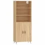 Hohes Sideboard aus eichenfarbenem Sperrholz, 69,5 x 34 x 180 cm von vidaXL, Sideboards - Ref: Foro24-3189224, Preis: 134,24 ...