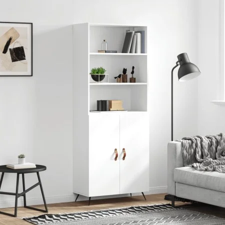 Aparador alto madera contrachapada blanco 69,5x34x180 cm de vidaXL, Aparadores - Ref: Foro24-3189221, Precio: 128,54 €, Descu...