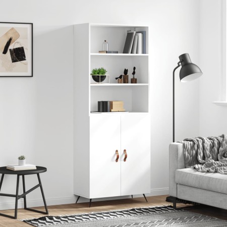 Hohes weißes Sperrholz-Sideboard 69,5 x 34 x 180 cm von vidaXL, Sideboards - Ref: Foro24-3189221, Preis: 130,45 €, Rabatt: %