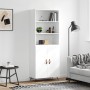 Hohes weißes Sperrholz-Sideboard 69,5 x 34 x 180 cm von vidaXL, Sideboards - Ref: Foro24-3189221, Preis: 130,45 €, Rabatt: %