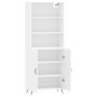 Hohes weißes Sperrholz-Sideboard 69,5 x 34 x 180 cm von vidaXL, Sideboards - Ref: Foro24-3189221, Preis: 130,45 €, Rabatt: %