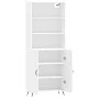 Tall white plywood sideboard 69.5x34x180 cm by vidaXL, Sideboards - Ref: Foro24-3189221, Price: 130,27 €, Discount: %