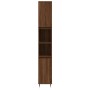 Armario de baño madera contrachapada roble marrón 30x30x190 cm de vidaXL, Tocadores de baño - Ref: Foro24-831531, Precio: 96,...