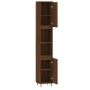 Armario de baño madera contrachapada roble marrón 30x30x190 cm de vidaXL, Tocadores de baño - Ref: Foro24-831531, Precio: 96,...