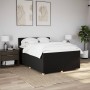Cama box spring con colchón tela negro 140x200 cm