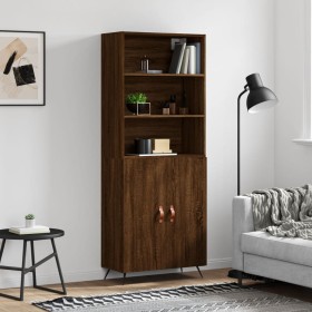 Hohes Sideboard aus braunem Eichensperrholz, 69,5 x 34 x 180 cm von vidaXL, Sideboards - Ref: Foro24-3189228, Preis: 155,96 €...