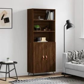 Hohes Sideboard aus braunem Eichensperrholz, 69,5 x 34 x 180 cm von vidaXL, Sideboards - Ref: Foro24-3189228, Preis: 145,82 €...