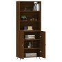 Tall oak brown plywood sideboard 69.5x34x180 cm by vidaXL, Sideboards - Ref: Foro24-3189228, Price: 155,96 €, Discount: %
