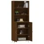 Tall oak brown plywood sideboard 69.5x34x180 cm by vidaXL, Sideboards - Ref: Foro24-3189228, Price: 145,82 €, Discount: %
