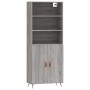 Aparador alto madera contrachapada gris sonoma 69,5x34x180 cm de vidaXL, Aparadores - Ref: Foro24-3189227, Precio: 137,01 €, ...