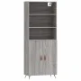 Aparador alto madera contrachapada gris sonoma 69,5x34x180 cm de vidaXL, Aparadores - Ref: Foro24-3189227, Precio: 129,86 €, ...