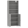 Aparador alto madera contrachapada gris sonoma 69,5x34x180 cm de vidaXL, Aparadores - Ref: Foro24-3189227, Precio: 137,01 €, ...