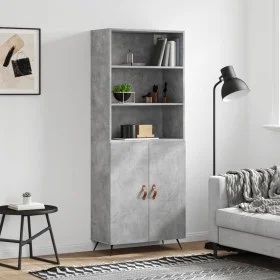 Hohes Sideboard Sperrholz grauer Beton 69,5x34x180 cm von vidaXL, Sideboards - Ref: Foro24-3189225, Preis: 124,55 €, Rabatt: %