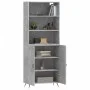 Aparador alto madera contrachapada gris hormigón 69,5x34x180 cm de vidaXL, Aparadores - Ref: Foro24-3189225, Precio: 124,23 €...