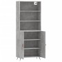 Hohes Sideboard Sperrholz grauer Beton 69,5x34x180 cm von vidaXL, Sideboards - Ref: Foro24-3189225, Preis: 132,08 €, Rabatt: %