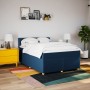 Cama box spring con colchón tela azul 140x200 cm en Camas y somieres | Comprar online en Foro24