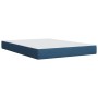 Cama box spring con colchón tela azul 140x200 cm en Camas y somieres | Comprar online en Foro24