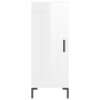 Hochglanzweißes Sperrholz-Sideboard 34,5 x 34 x 90 cm von vidaXL, Sideboards - Ref: Foro24-830446, Preis: 66,27 €, Rabatt: %