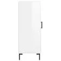 Hochglanzweißes Sperrholz-Sideboard 34,5 x 34 x 90 cm von vidaXL, Sideboards - Ref: Foro24-830446, Preis: 65,42 €, Rabatt: %