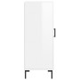 Hochglanzweißes Sperrholz-Sideboard 34,5 x 34 x 90 cm von vidaXL, Sideboards - Ref: Foro24-830446, Preis: 66,27 €, Rabatt: %