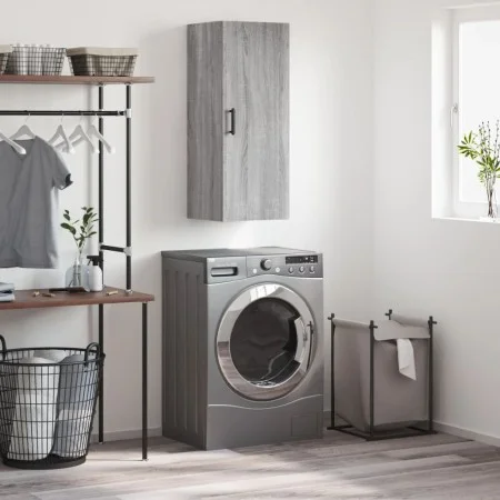 Armario de pared gris Sonoma 34,5x34x90 cm de vidaXL, Aparadores - Ref: Foro24-828866, Precio: 49,36 €, Descuento: %