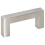 Tiradores para armarios 10 uds acero inoxidable plateado 64 mm
