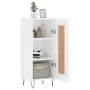 Hochglanzweißes Sperrholz-Sideboard 34,5 x 34 x 90 cm von vidaXL, Sideboards - Ref: Foro24-830438, Preis: 60,40 €, Rabatt: %