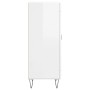 Aparador de madera contrachapada blanco brillante 34,5x34x90 cm de vidaXL, Aparadores - Ref: Foro24-830438, Precio: 61,09 €