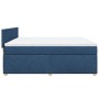 Cama box spring con colchón tela azul 180x200 cm en Camas y somieres | Comprar online en Foro24