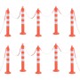 Traffic control bollards 10 pcs with PE chain 75 cm by vidaXL, Road and traffic signs - Ref: Foro24-150964, Price: 213,11 €, ...