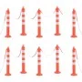 Traffic control bollards 10 pcs with PE chain 75 cm by vidaXL, Road and traffic signs - Ref: Foro24-150964, Price: 210,44 €, ...