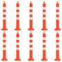 Traffic control bollards 10 pcs with PE chain 75 cm by vidaXL, Road and traffic signs - Ref: Foro24-150964, Price: 213,11 €, ...
