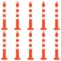 Traffic control bollards 10 pcs with PE chain 75 cm by vidaXL, Road and traffic signs - Ref: Foro24-150964, Price: 210,44 €, ...