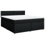 Cama box spring con colchón tela negro 180x200 cm en Camas y somieres | Comprar online en Foro24